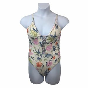 Oneill Batik Floral One Piece Swim Suit Size Large